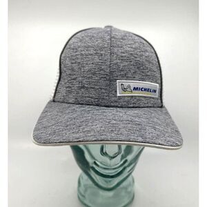 Michelin Discount Tire Mens BDA Trucker Hat Gray White Heathered Snapback New‎